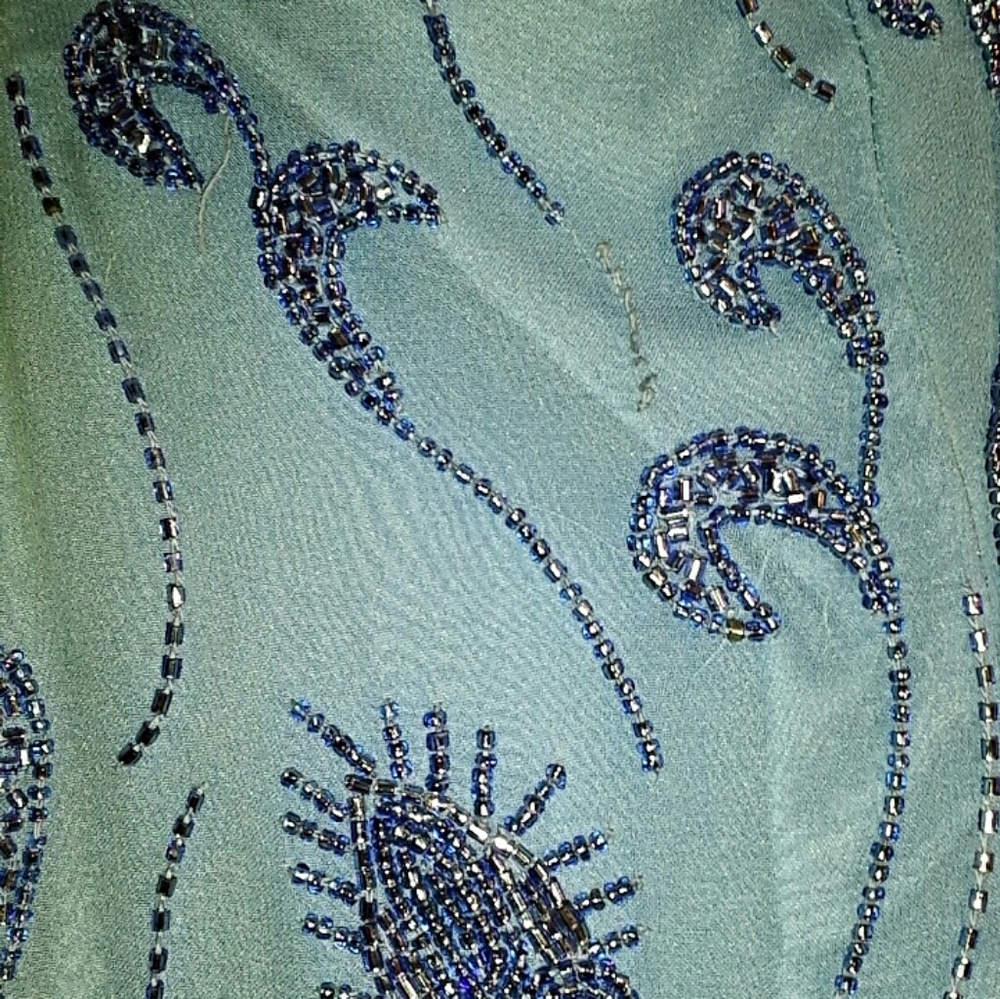Blue beaded formal dress - Picture 8 of 8